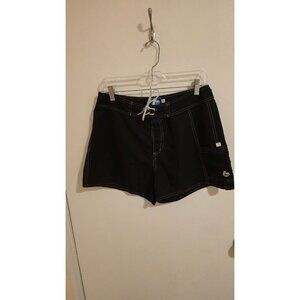 BW Sport Board Shorts Womens Size 10 Black Surfing Volleyball Swim Workout Beach